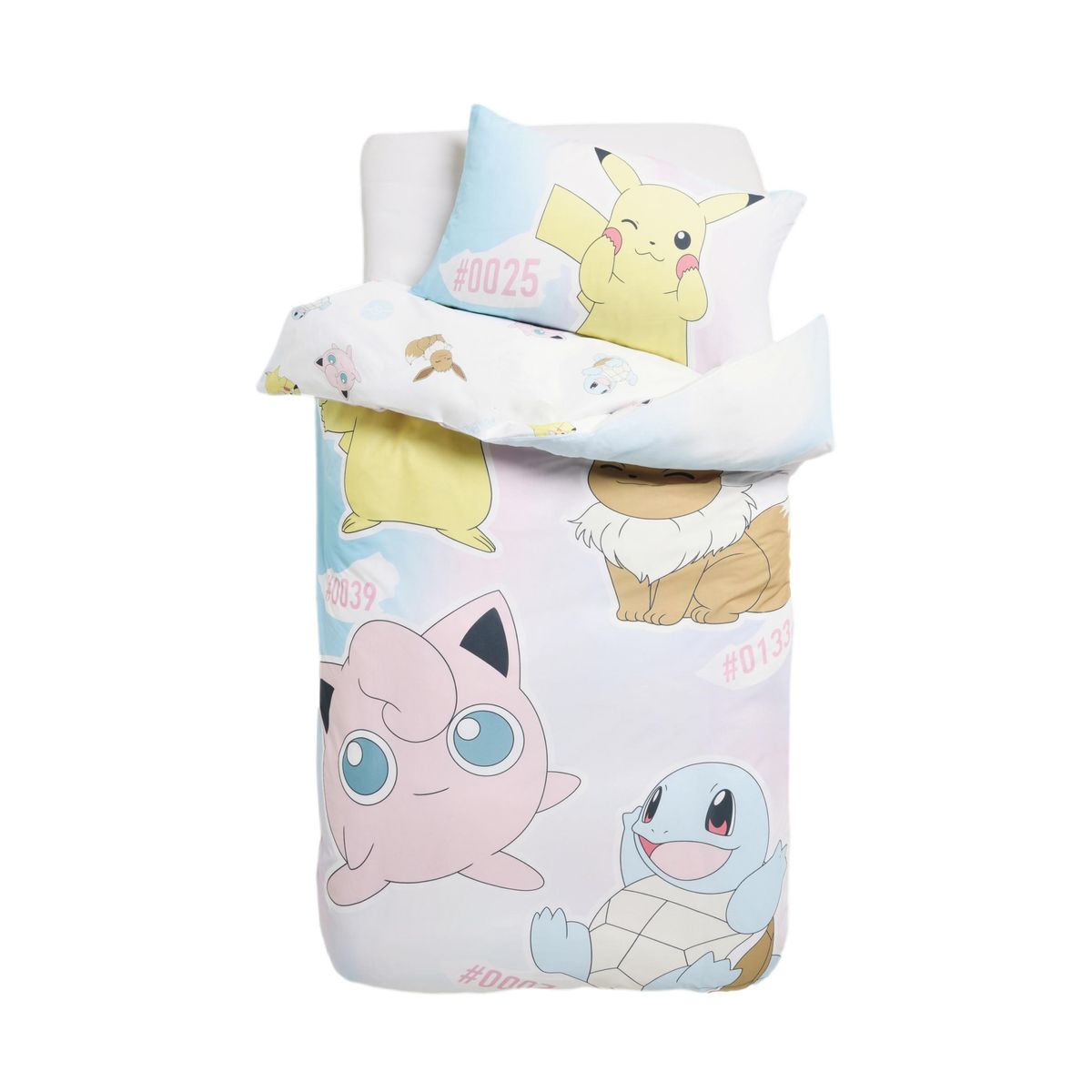 Housse de couette et taie d'oreiller pokémon rose ombre, NEXT