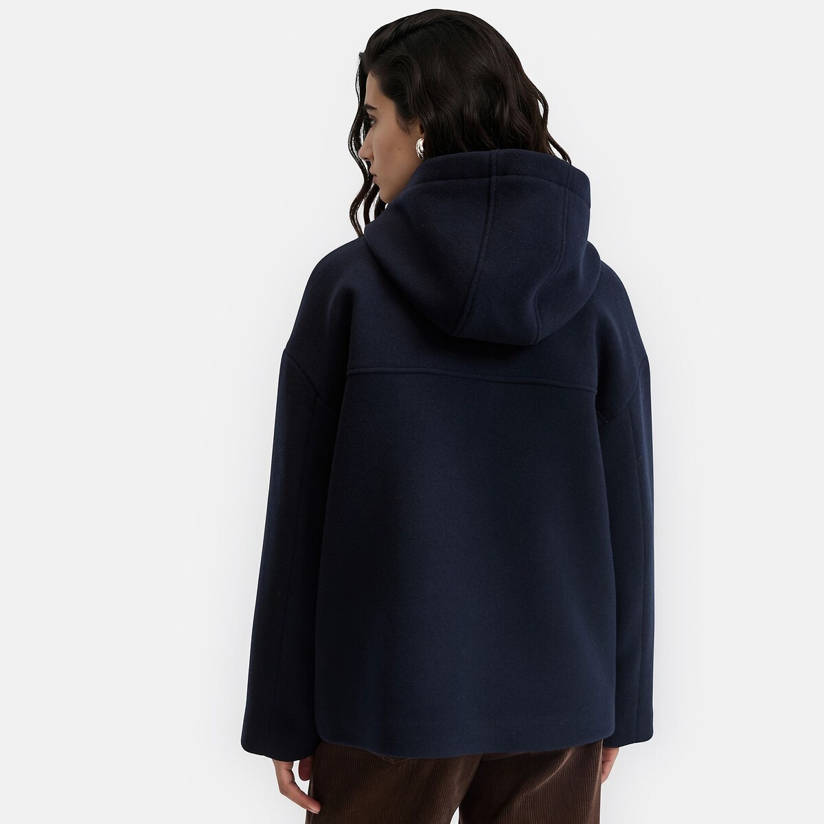Kurzer Dufflecoat mit Kapuze marine, LA REDOUTE COLLECTIONS