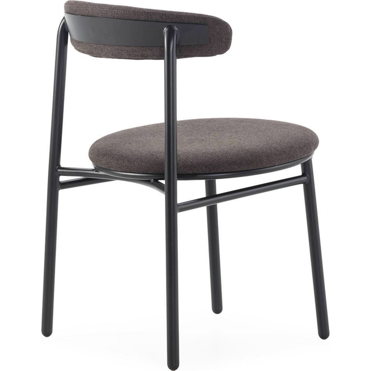 Chaise rembourrée métal, Style contemporain noir et san remo noir, RECOLLECTION