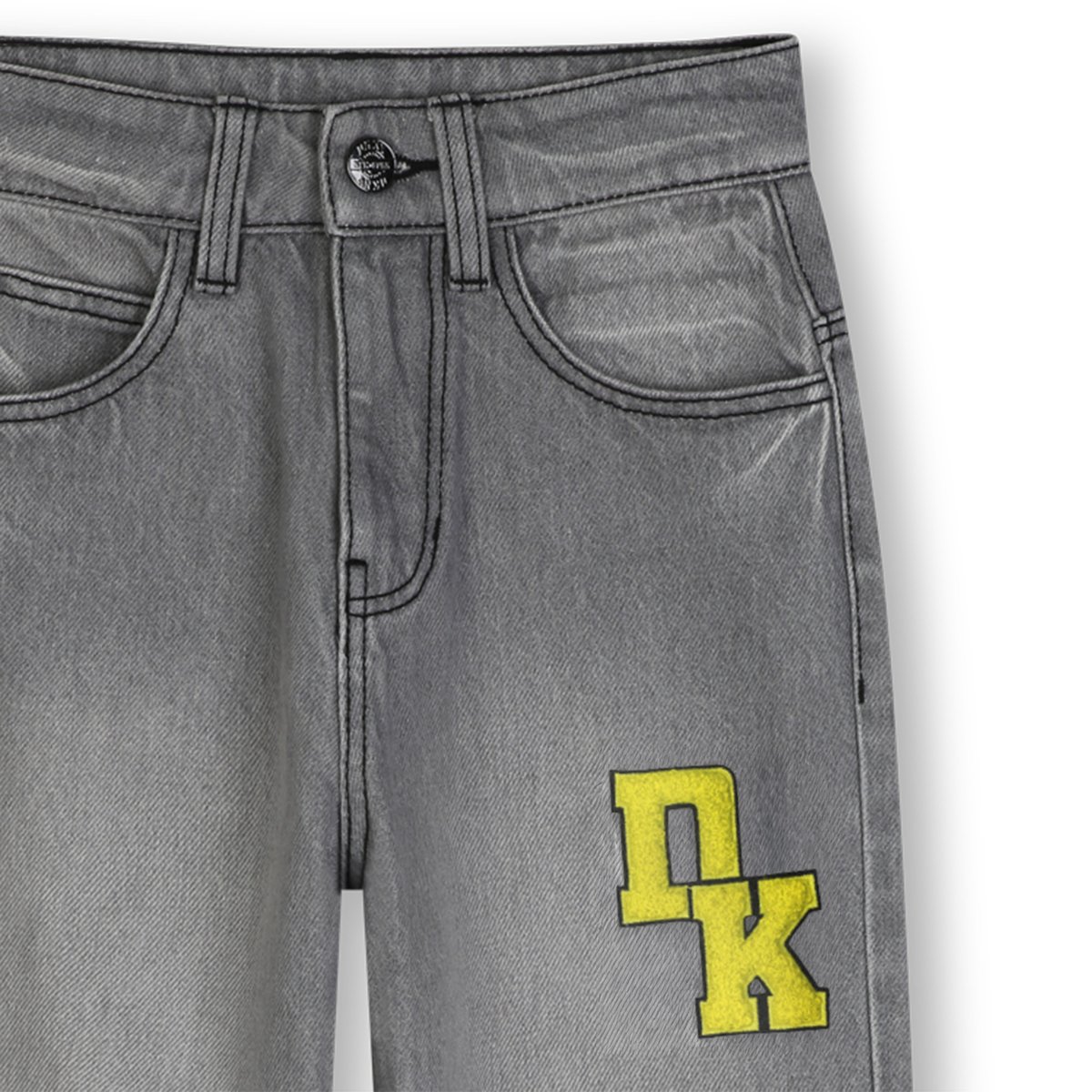 Pantalon en denim denin black lave, DKNY