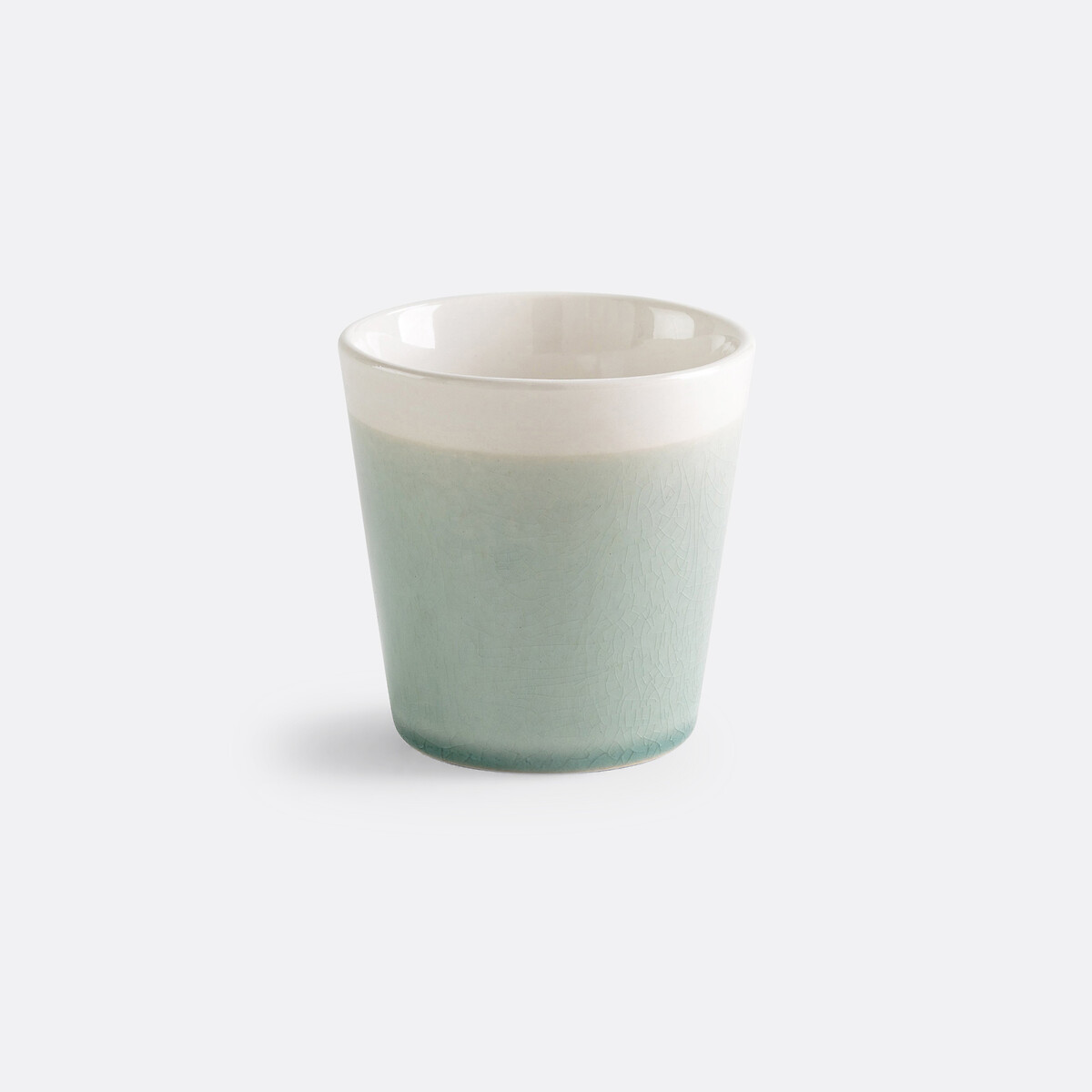Lote 4 tazas de café efecto agrietado, GOGAIN verde, LA REDOUTE INTERIEURS