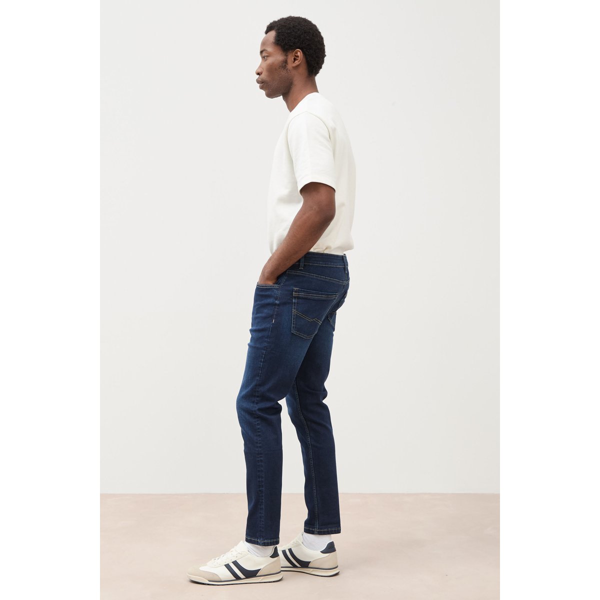 Jeans slim longueur 30 denim brut, BONOBO
