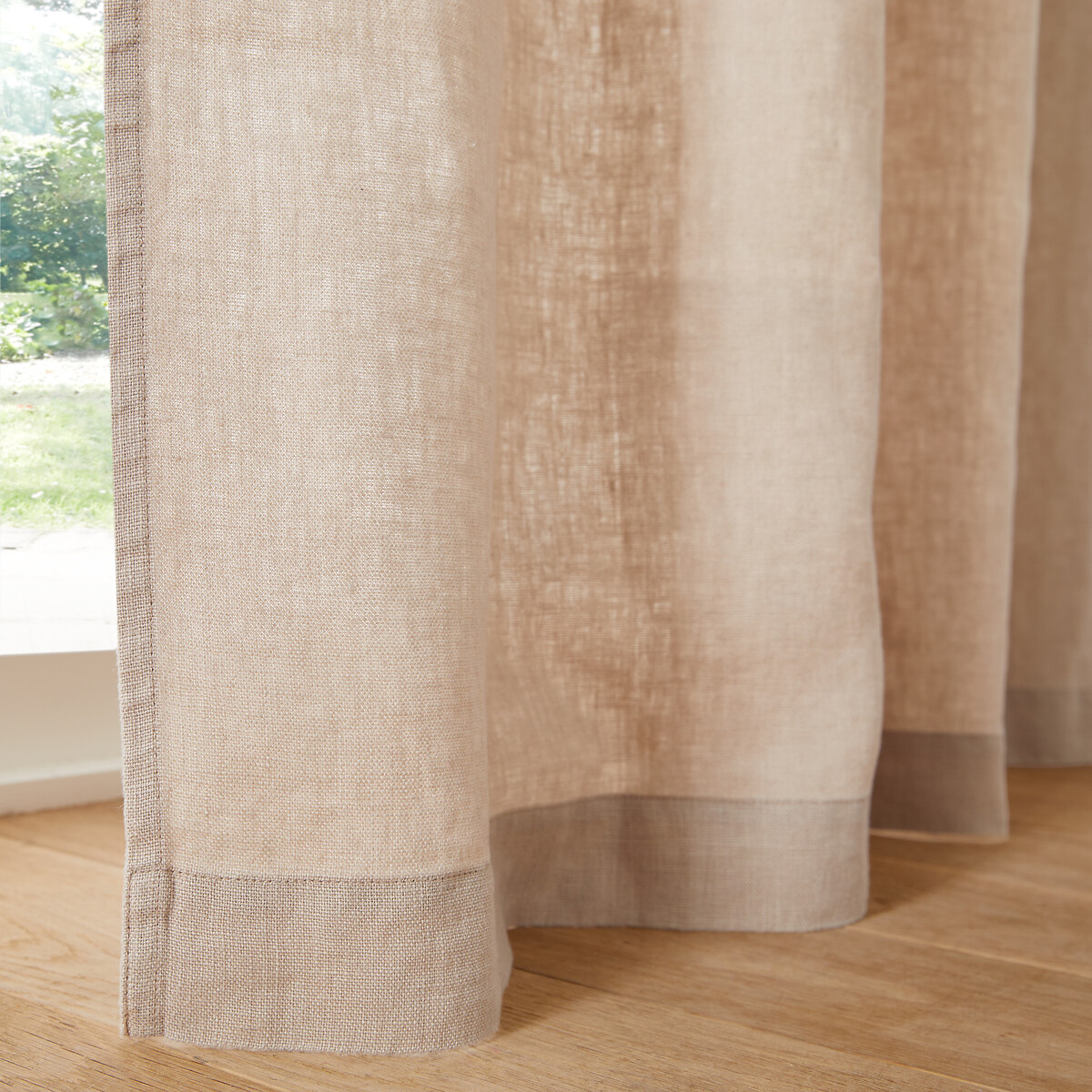 Elba Linen Light-Filtering Curtain with Pencil Pleat Or Wave natural, LA REDOUTE INTERIEURS