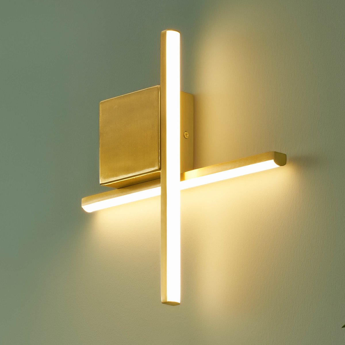 Applique LED à bras entrecroisés - FABIO laiton, KOSILUM