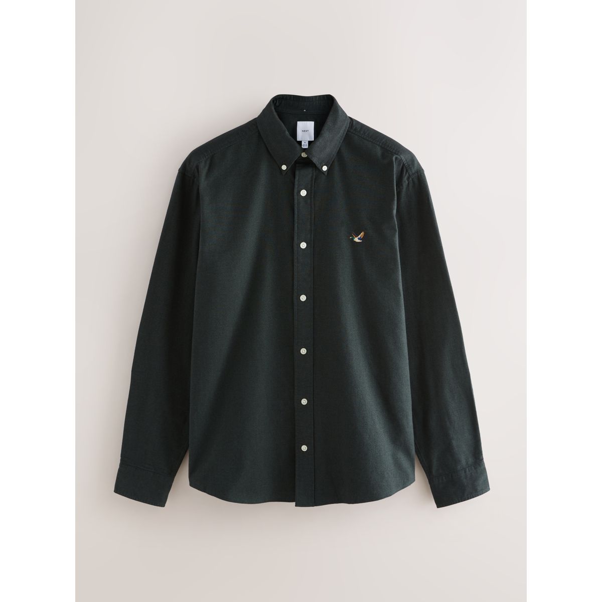 Chemise oxford effet brossé vert foncé, NEXT