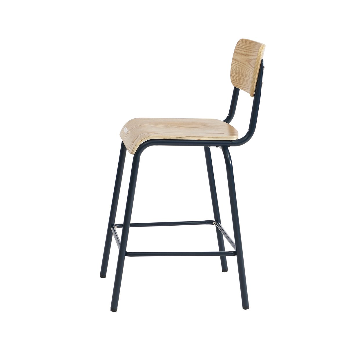 Lot de 2 chaises de bar en acier bleu nuit / tcx 19-4012, PANTONE
