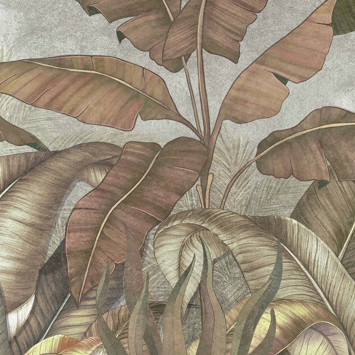 Papier peint panoramique tropical deep intissé, HEXOA