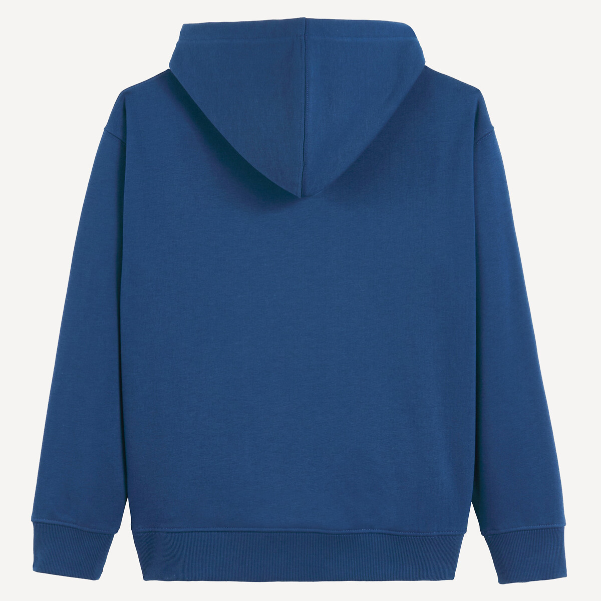 Felpa con cappuccio in pile, con messaggio in inchiostro rigonfiato blu, LA REDOUTE COLLECTIONS