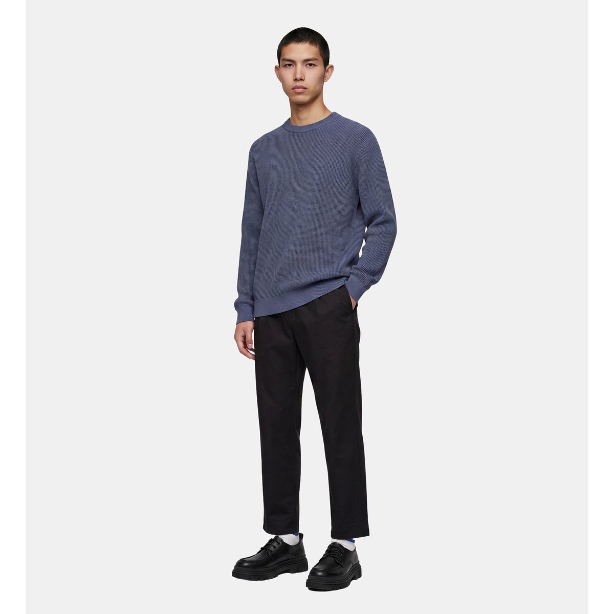 Pull rulwool en laine bleu nuit, GALERIES LAFAYETTE