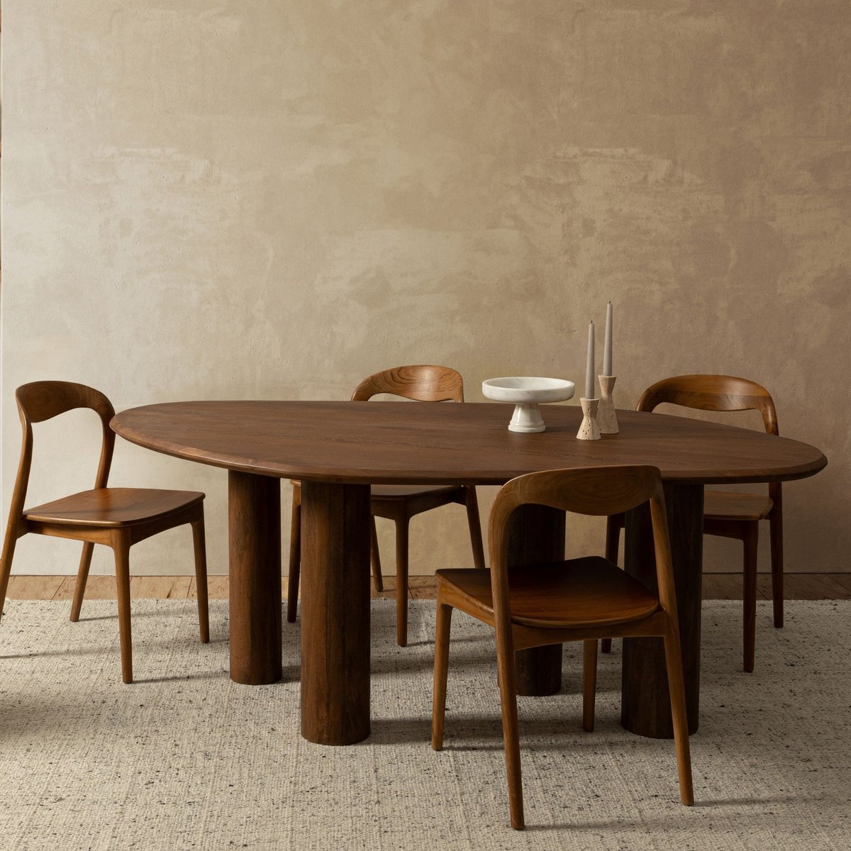 Table à manger ovale en manguier 8 personnes L200 - BLAS bois foncé, HELLIN, DEPUIS 1862