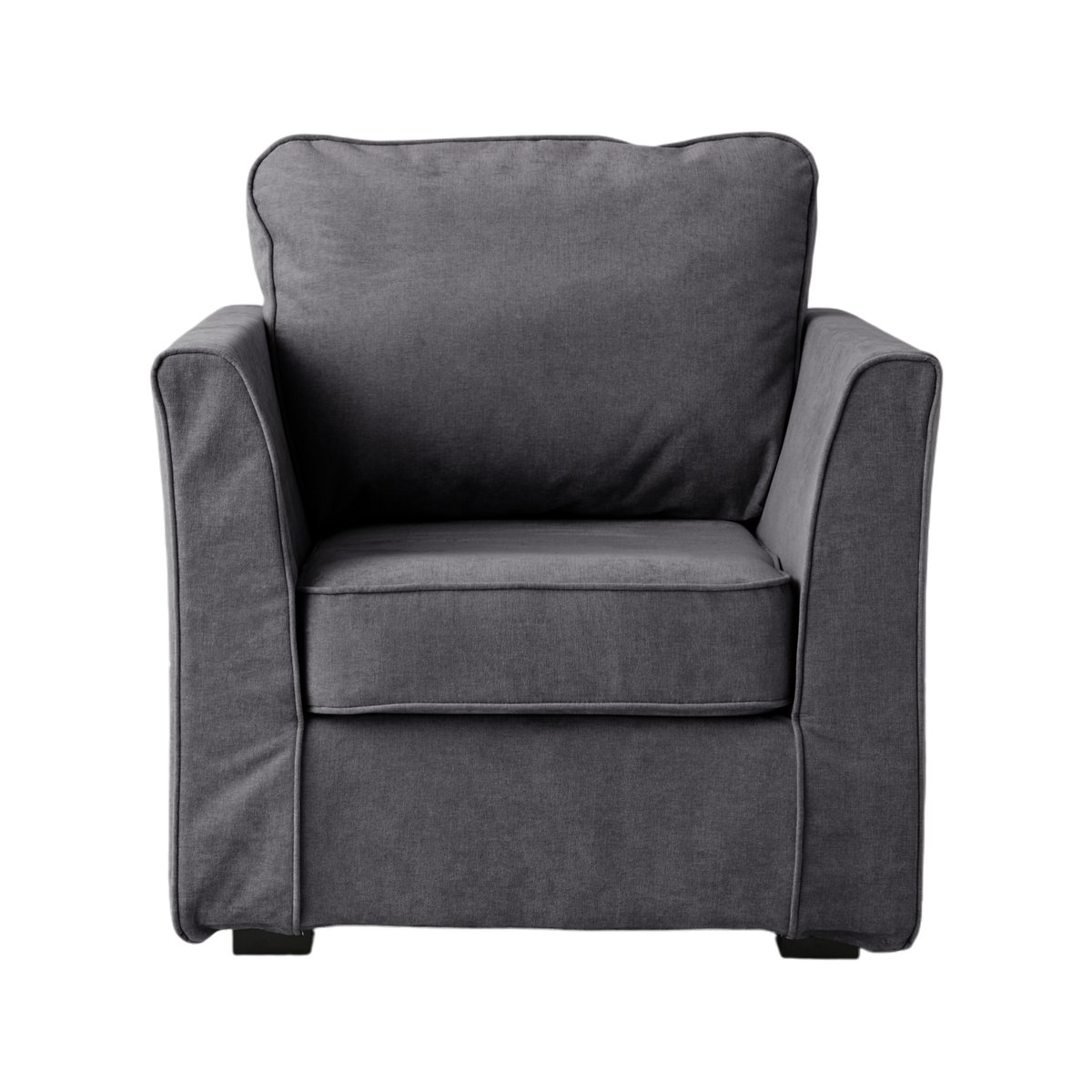 Fauteuil tissu déhoussable - MARBELLA gris, CAMIF
