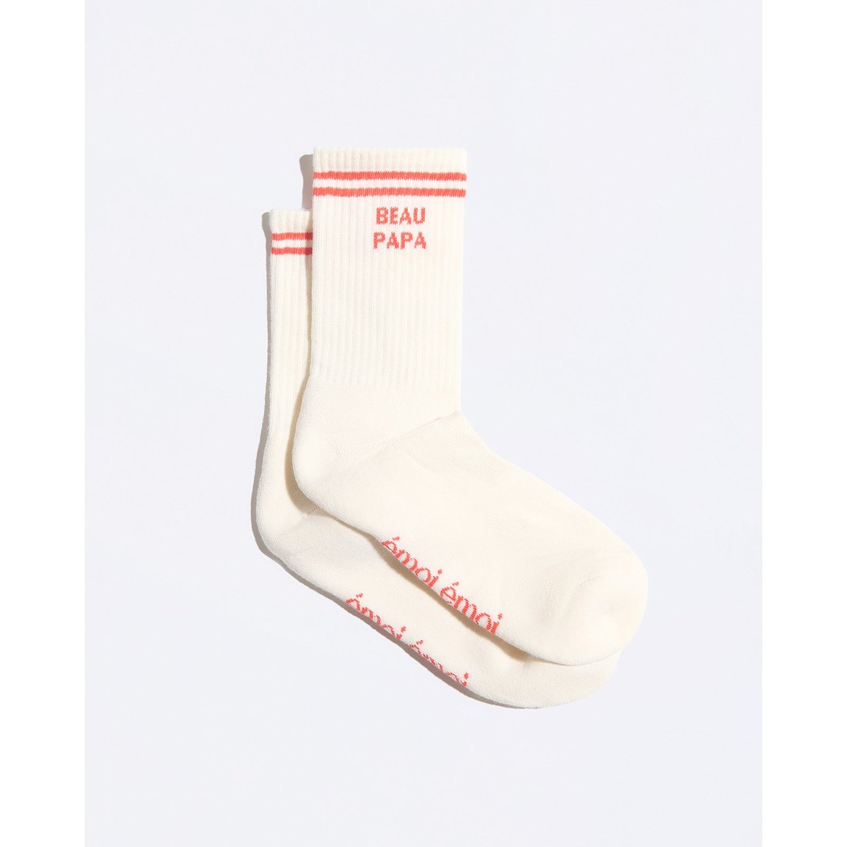 Chaussettes Beau papa beige crème, EMOI EMOI