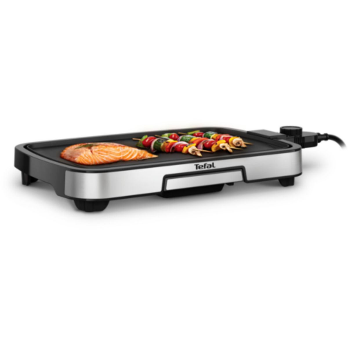 Plancha électrique CB630D10 inox à poser, 44x23 cm inox, TEFAL