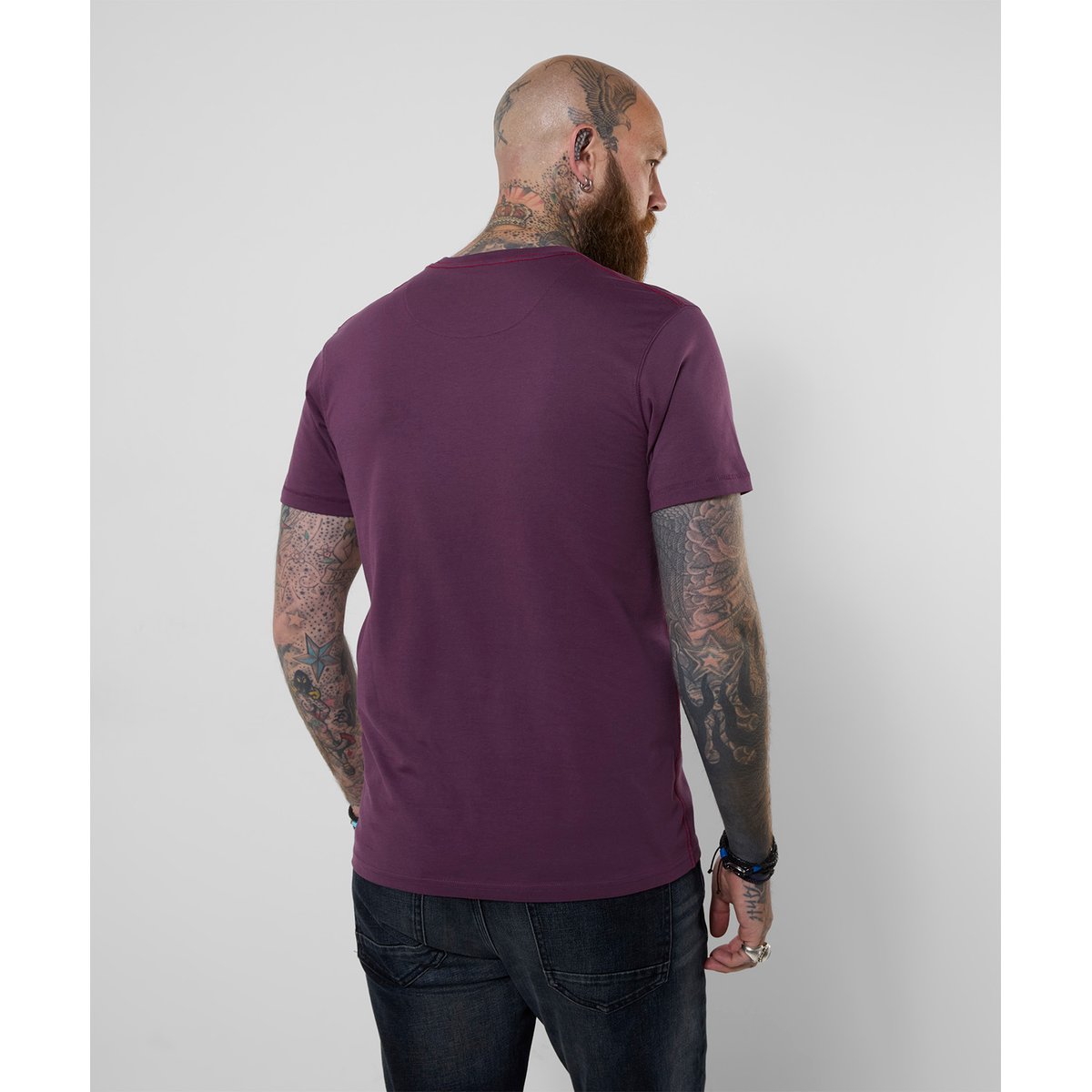 T-Shirt Tête de Mort Venin en Fleurs violet, JOE BROWNS