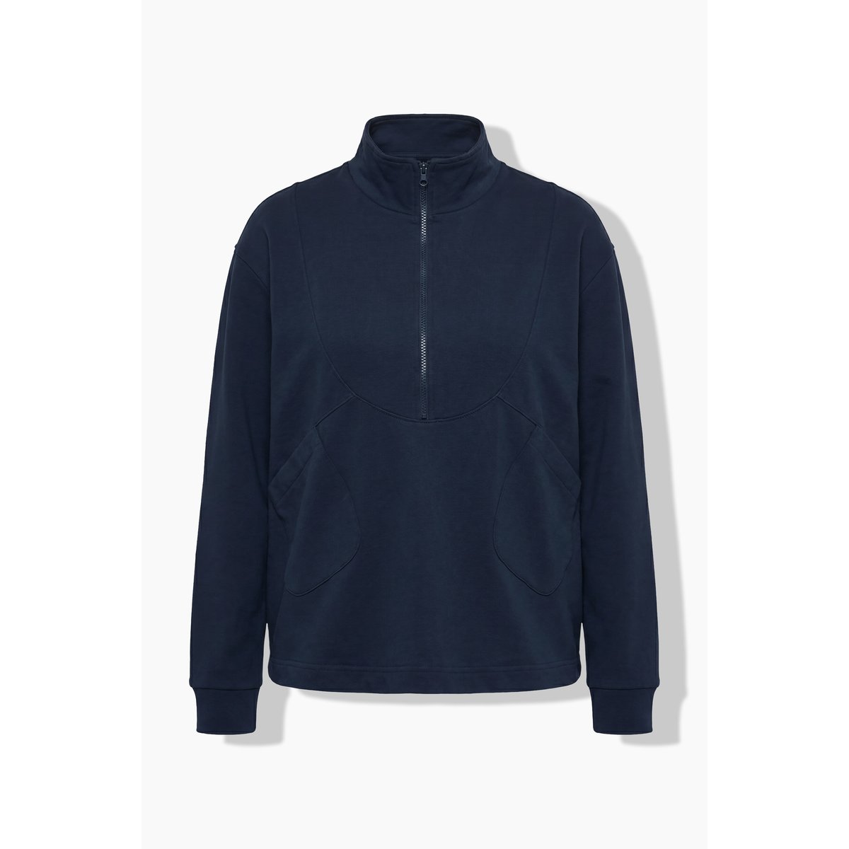 Sweat-shirt en coton bio marine, ULLA POPKEN