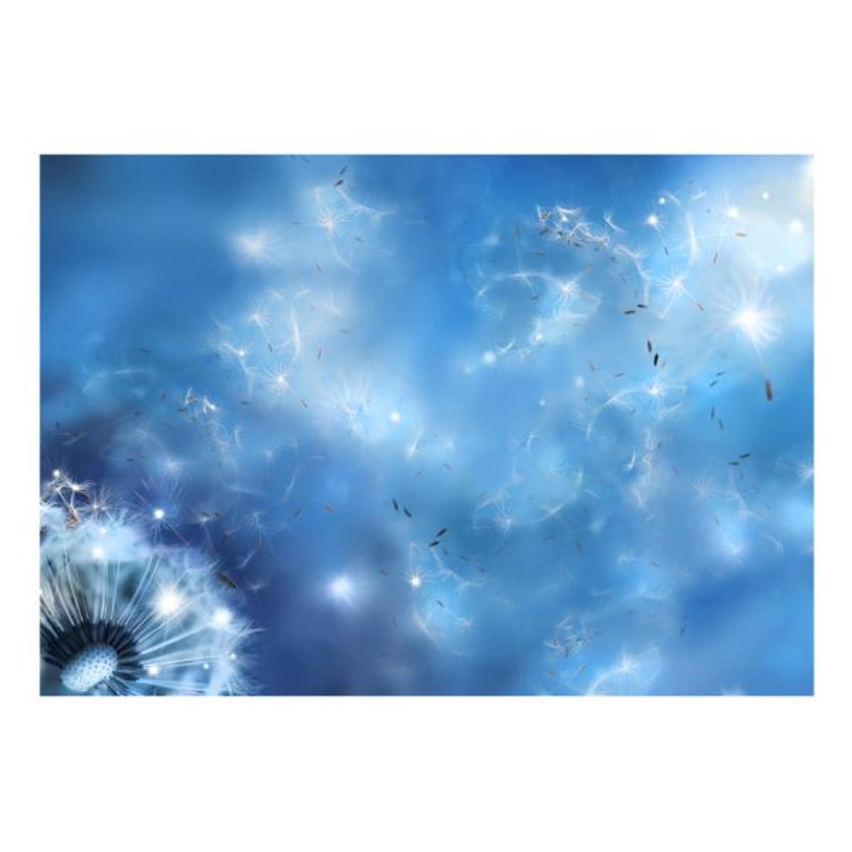 Papier peint intissé panoramique Fleurs Magic of Nature bleu, EDEN