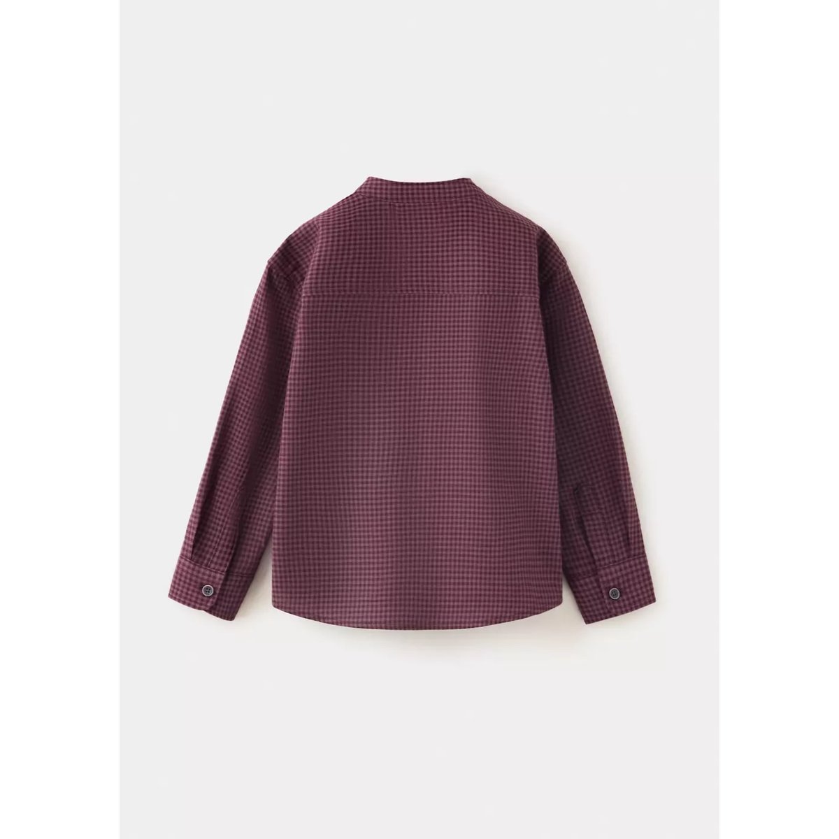 Chemise en coton à carreaux vichy grenat, MANGO BABY