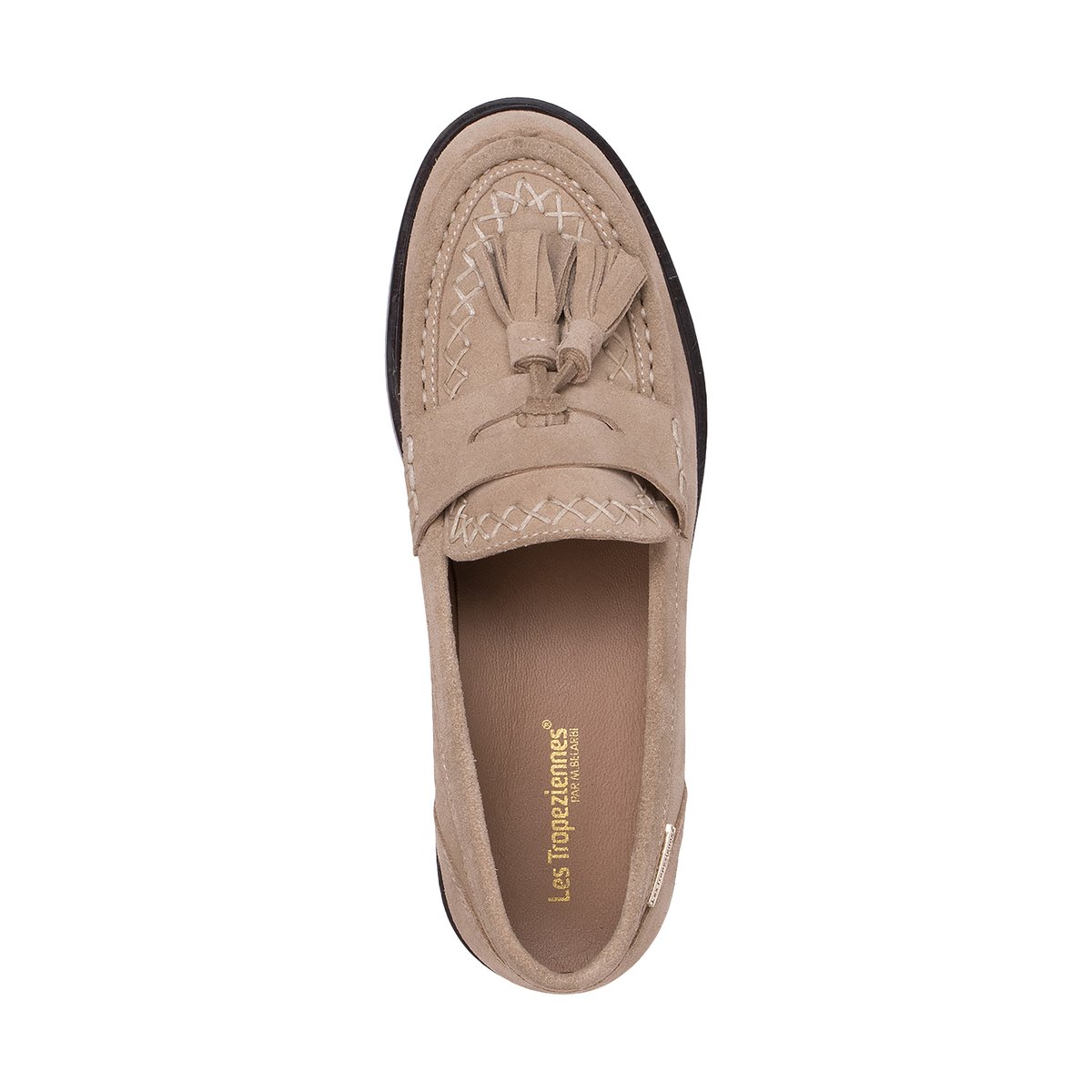 Mocassins en cuir ZOUZOU sable, LES TROPEZIENNES PAR M.BELARBI