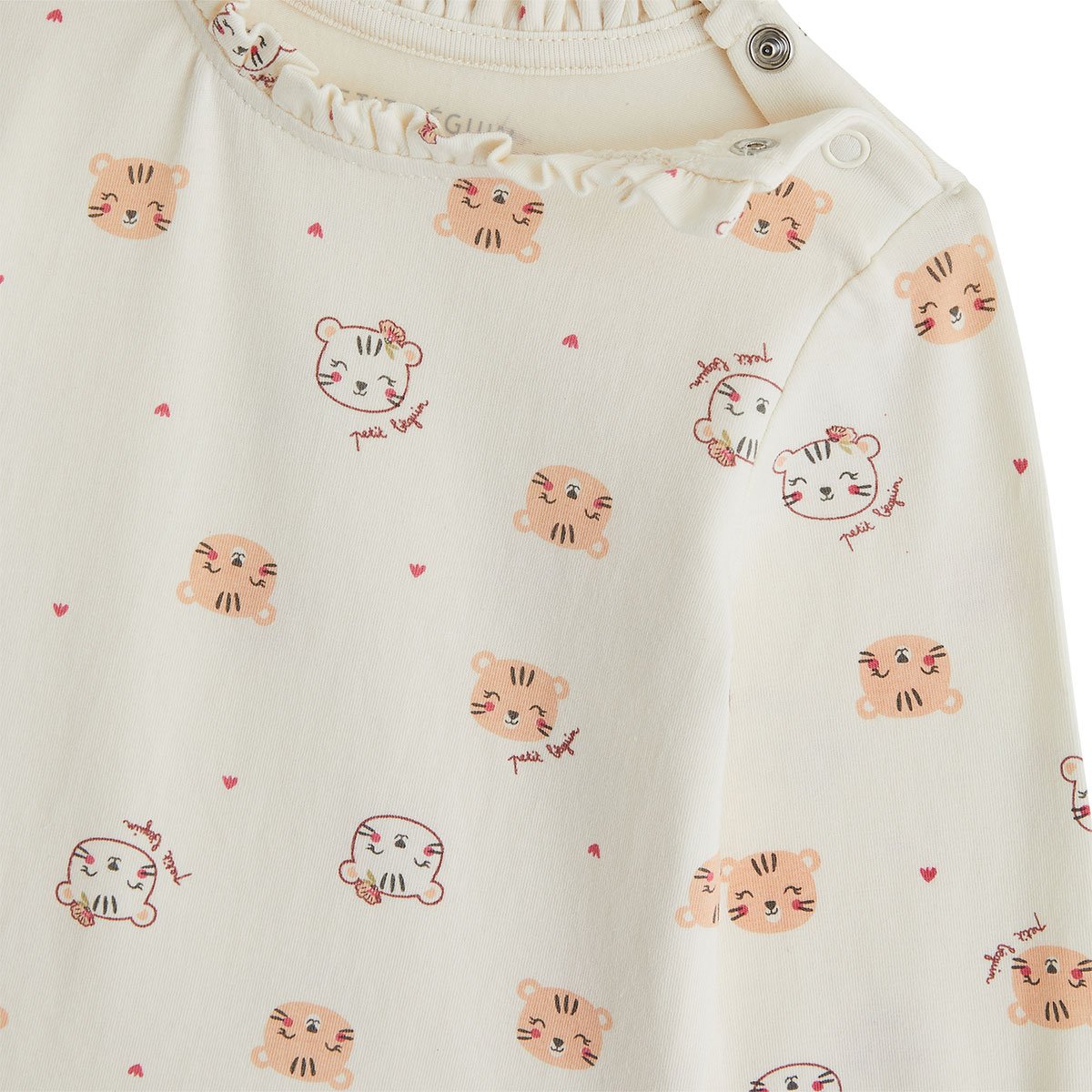 Lot de 2 bodies bébé manches longues Léa rose, PETIT BEGUIN