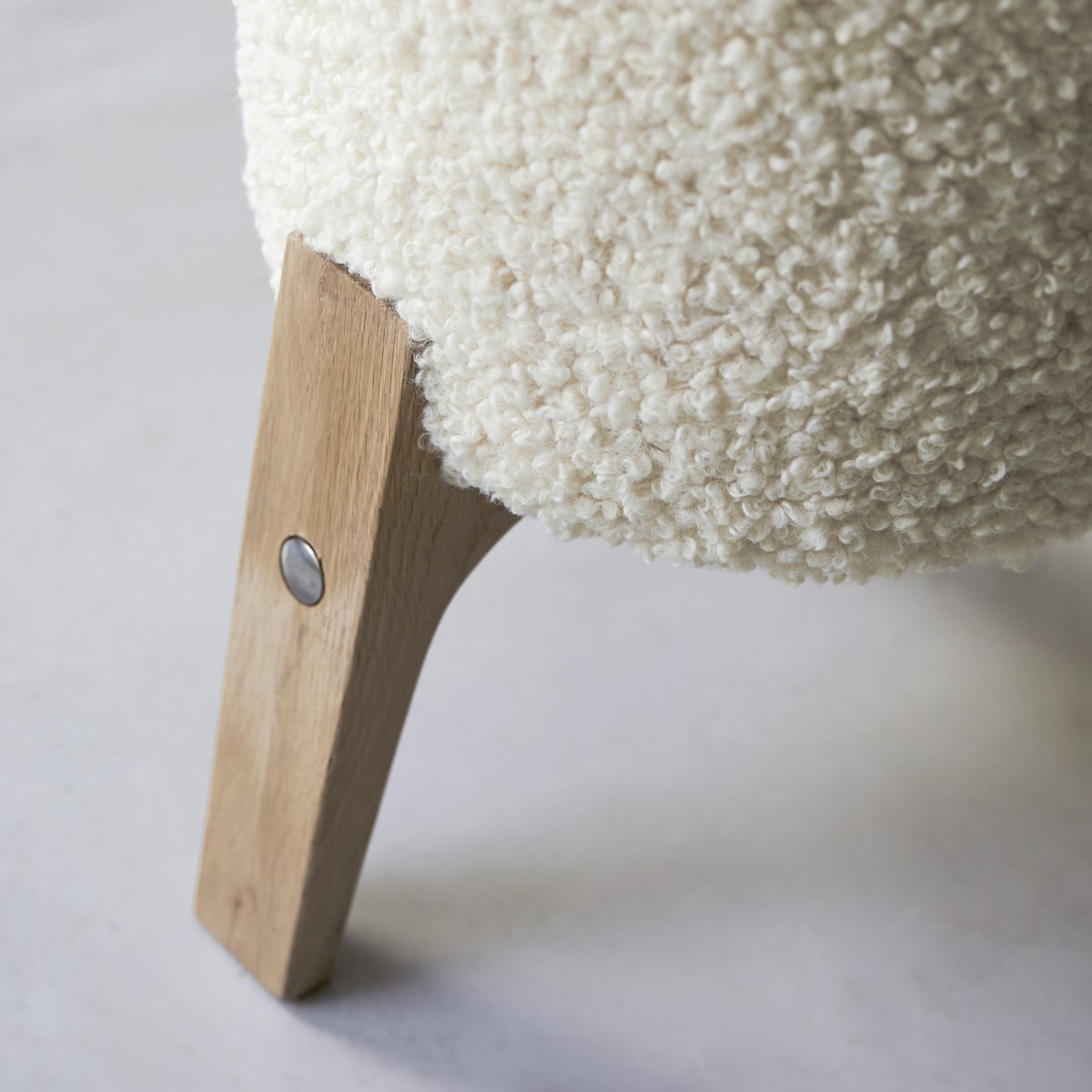 Pouf en Tissu, DRUM blanc, TIKAMOON