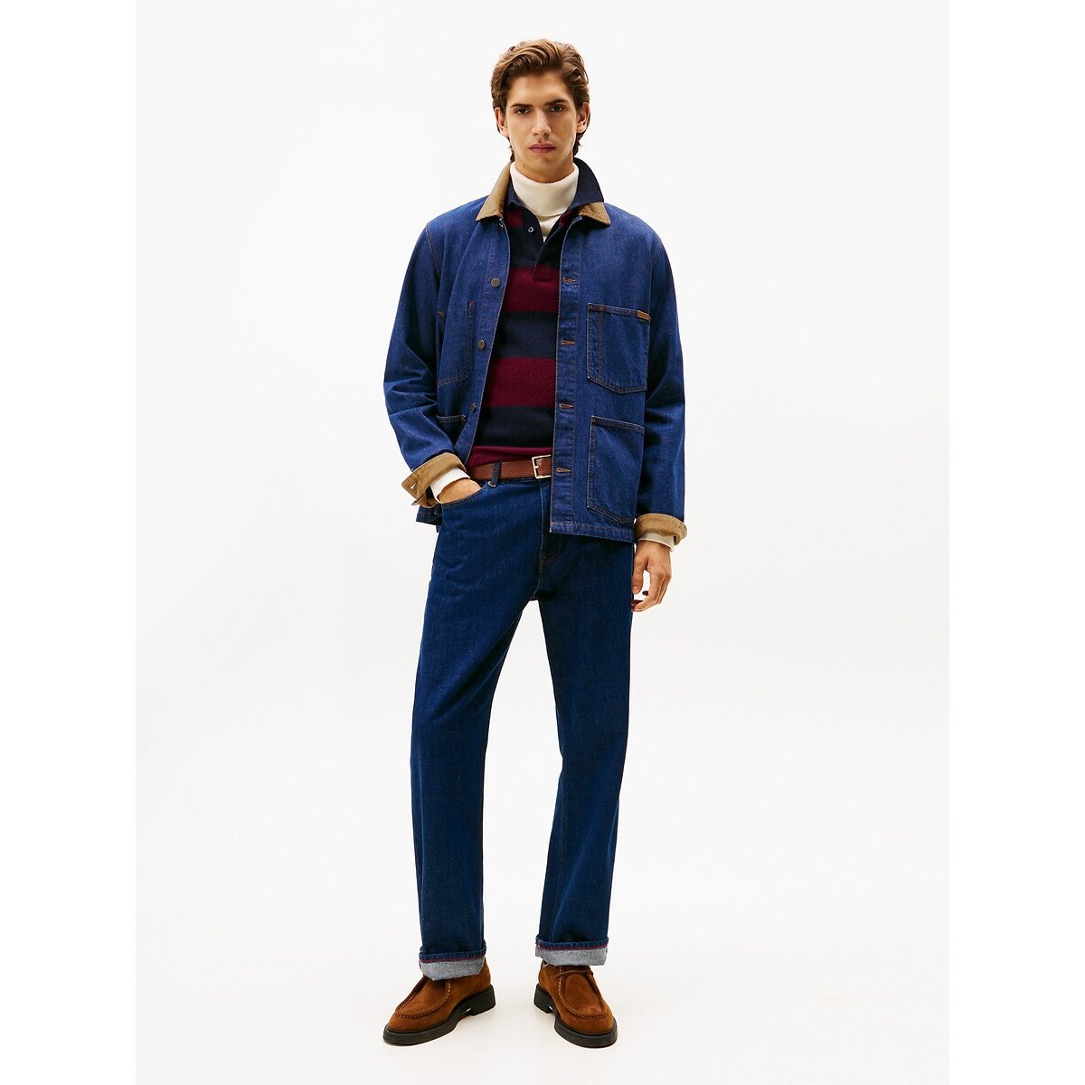 Lincoln Jacket with Contrasting Collar denim, TOMMY HILFIGER