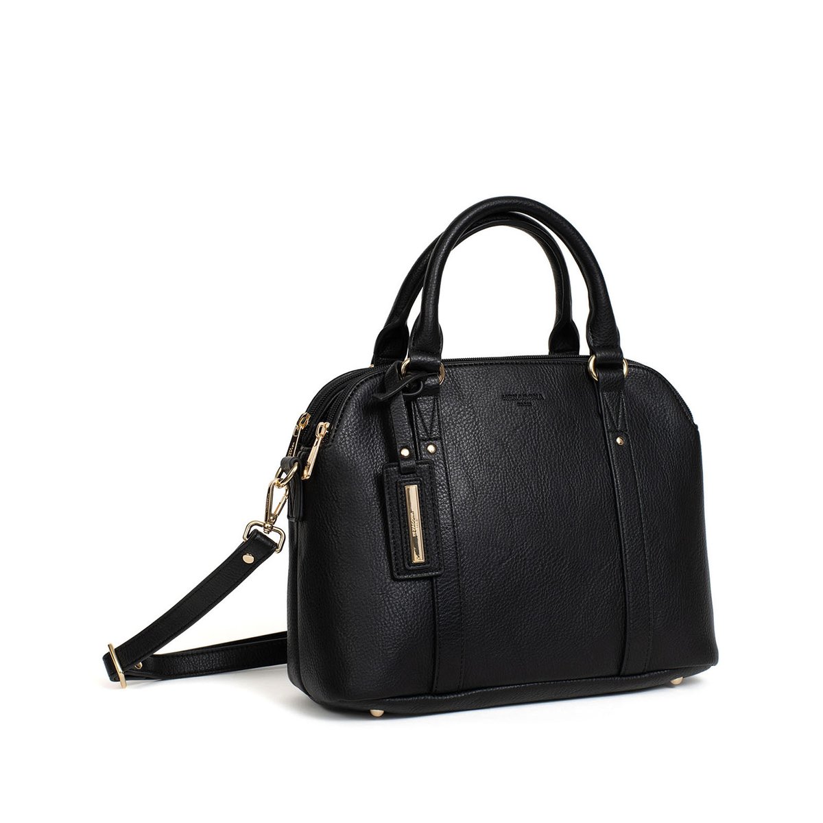 Sac porté main 2 poignées TOSCANE noir, HEXAGONA