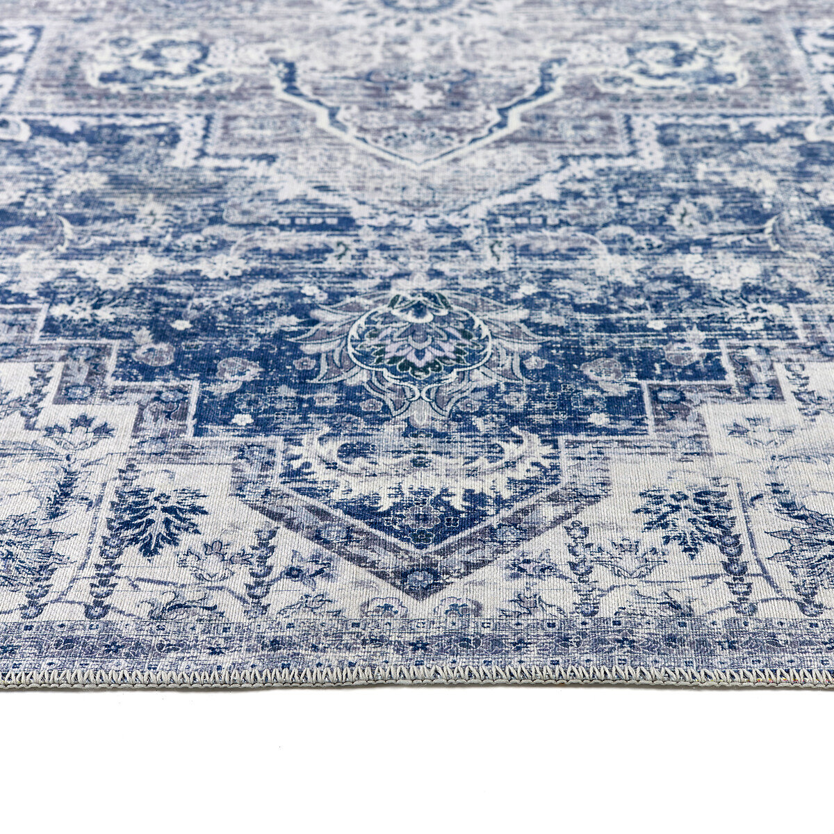 Faded Vintage Machine Washable Rug blue, SO'HOME