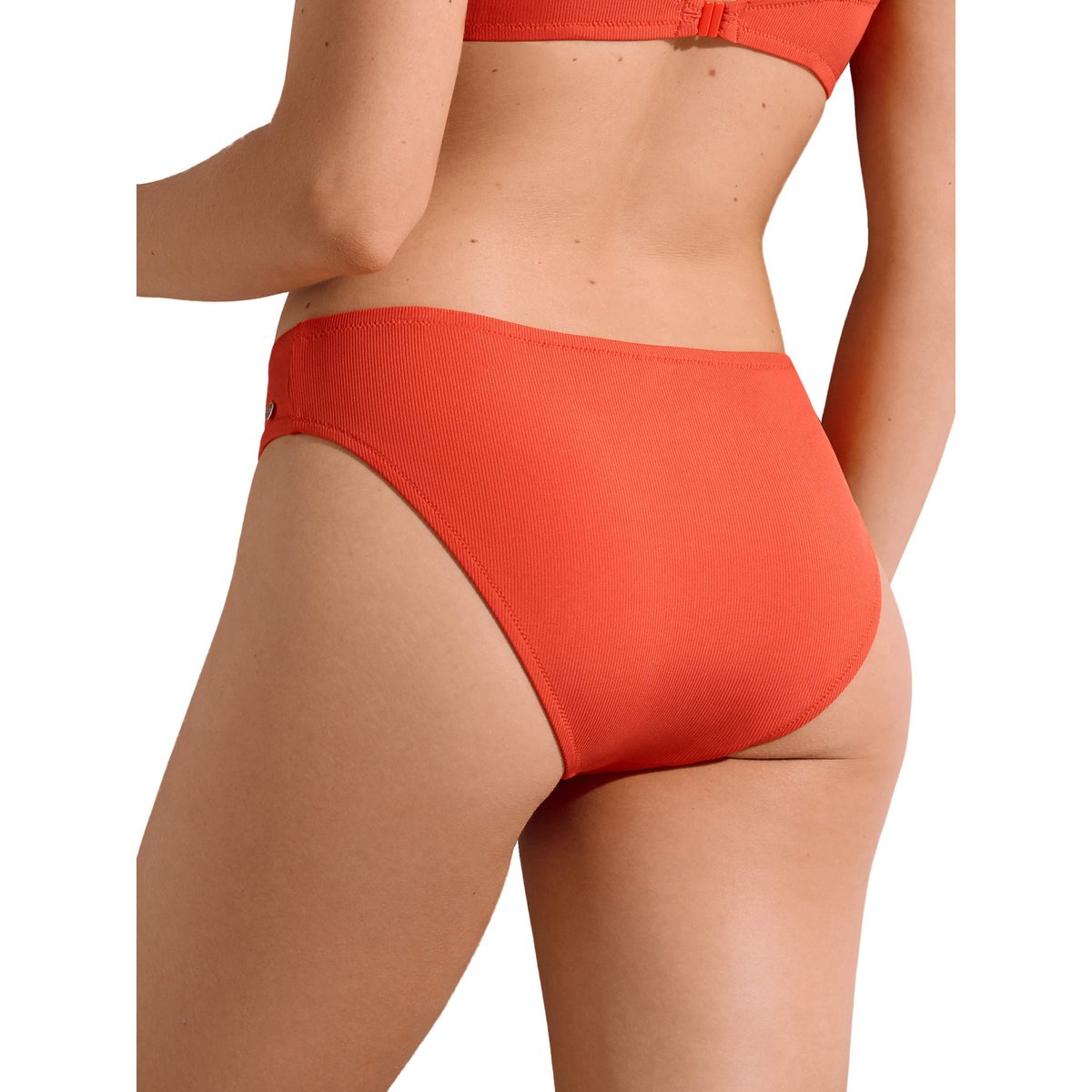 Bas maillot slip de bain taille haute Normandie orange, LISCA