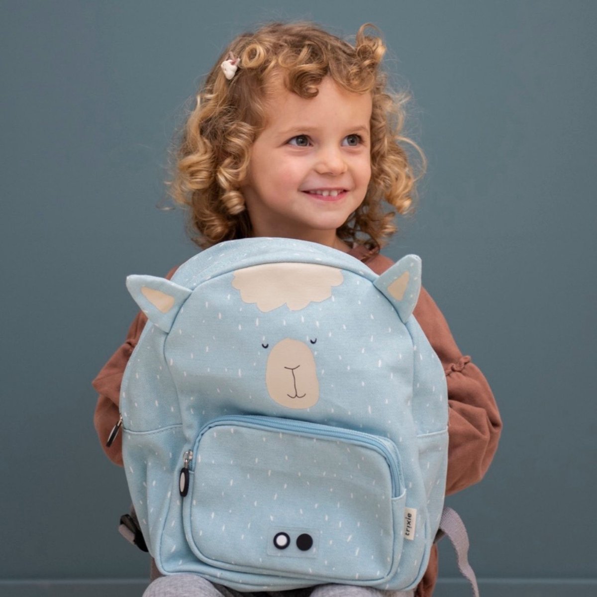 Sac à dos enfant bleu, beige, noir, TRIXIE