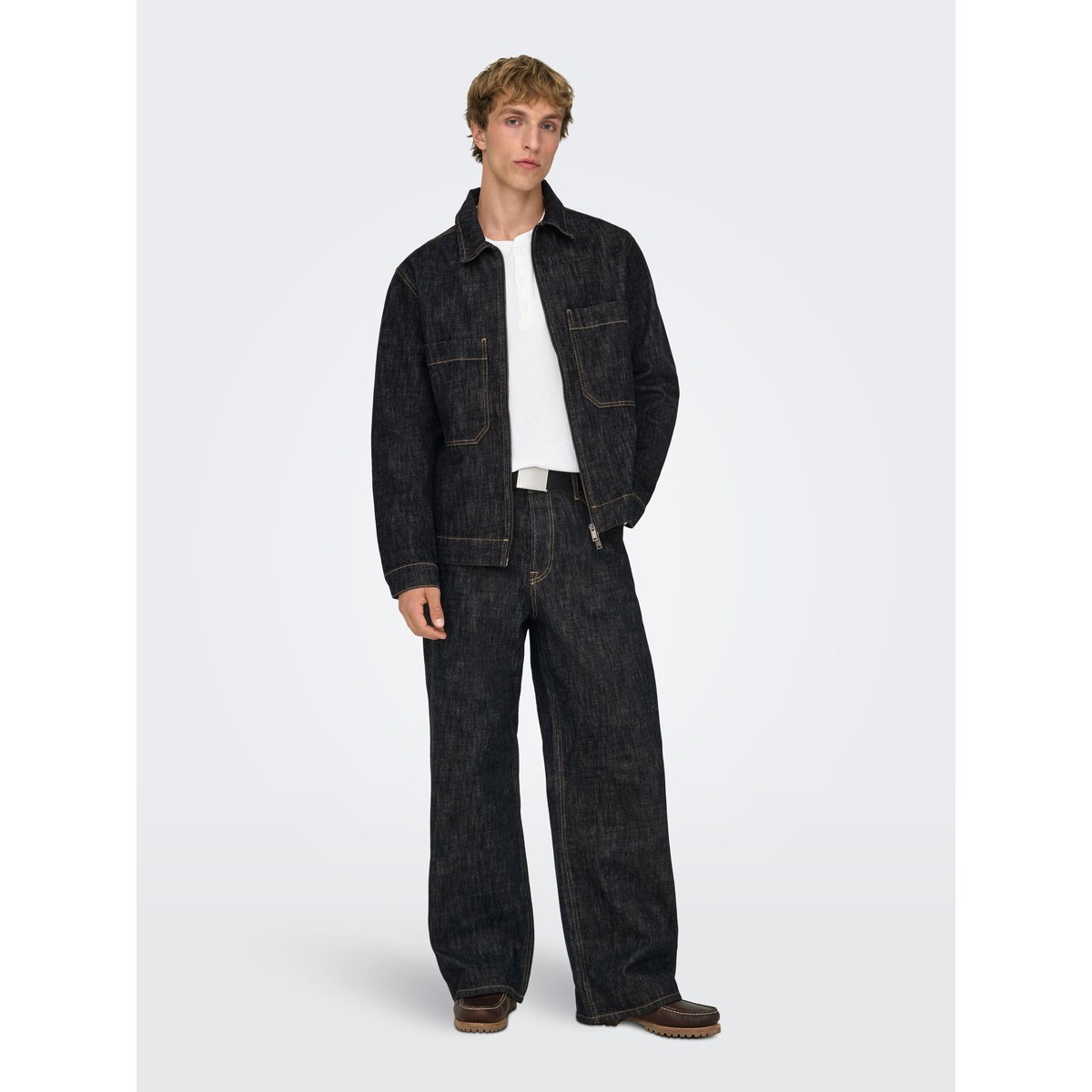 Jean À Jambe Large black denim, ONLY & SONS