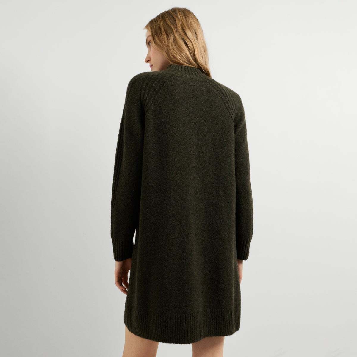 Robe Courte En Maille vert kaki, PEPE JEANS