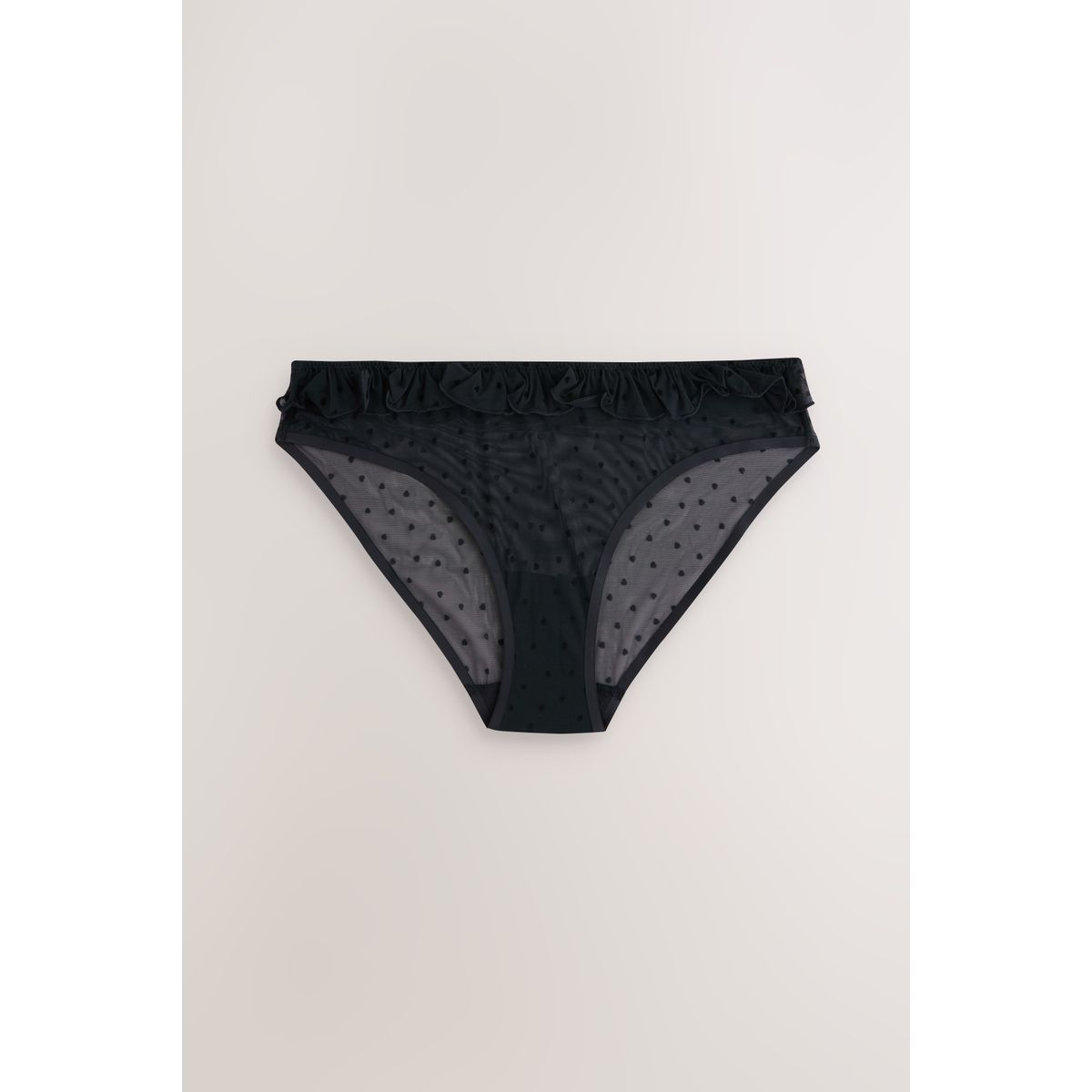Culotte en mesh floqué cœurs, lot de 2 rouge / noir, NEXT