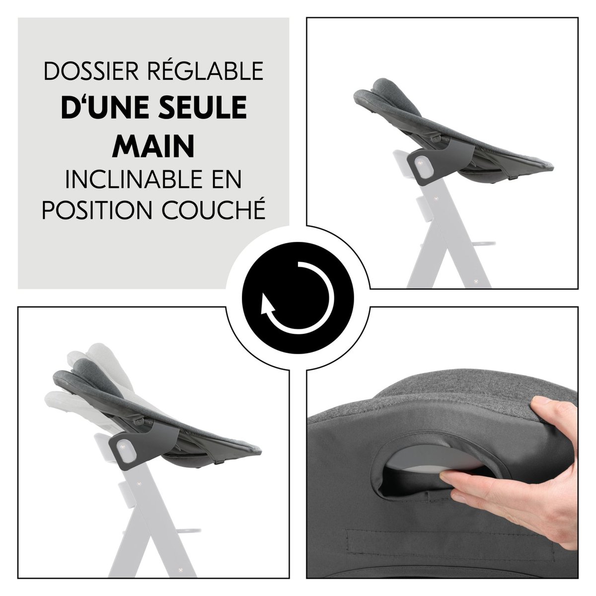 Transat Alpha Bouncer Premium gris, HAUCK