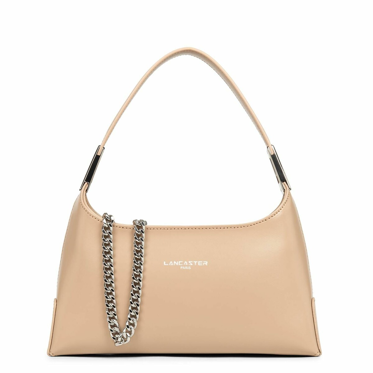 Sac zippé cuir SUAVE ACE beige foncé, LANCASTER