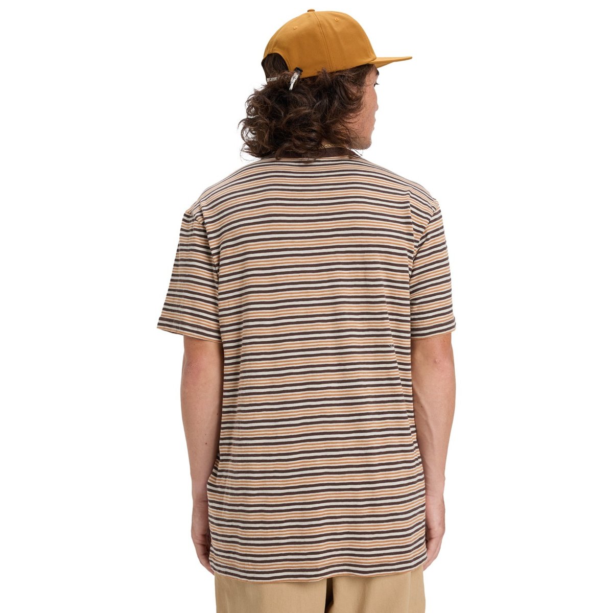 T-shirt à manches courtes ONYX STRIPED marron almond onyx stripe, QUIKSILVER