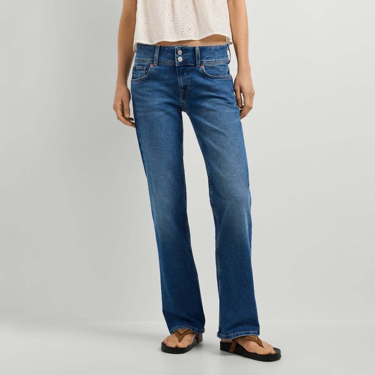 Venus - Jean Coupe Regular, Taille Basse authentique bleu vif, PEPE JEANS