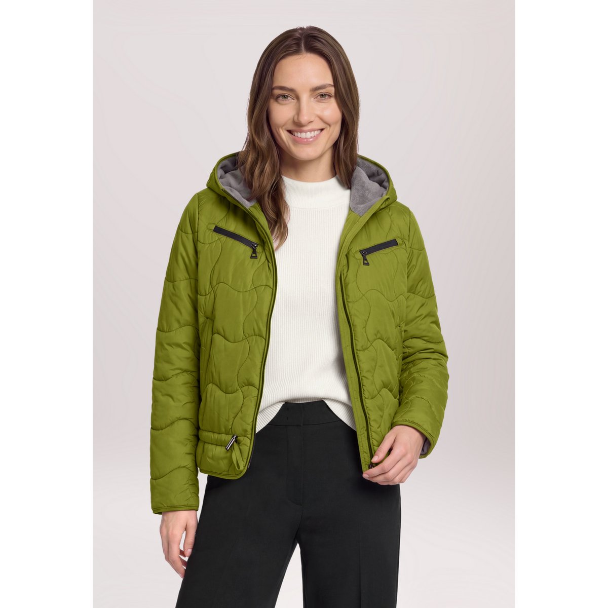 Veste matelassée à capuche avocado, GIL BRET