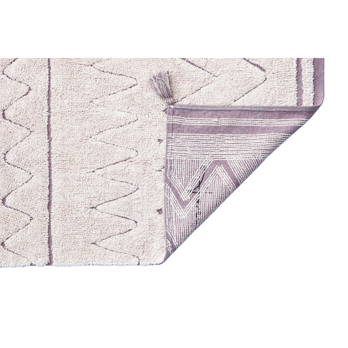 Tapis recyclé rectangulaire en coton azteca  RECYCLÉ naturel, LORENA CANALS