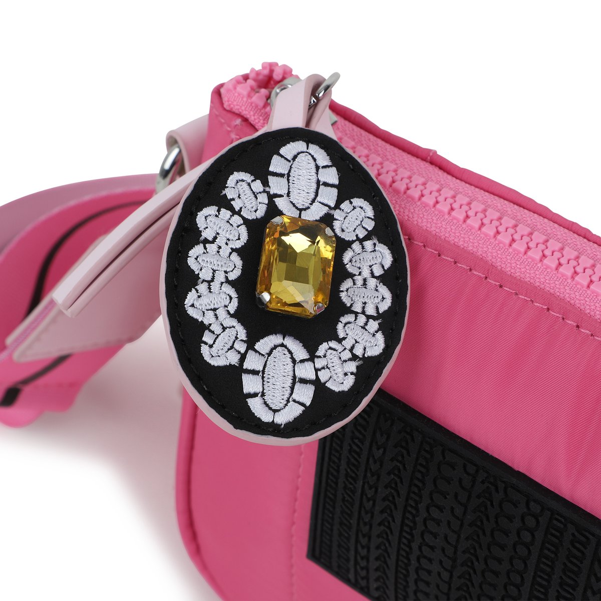 Sac à main en tissu enduit dark pink, MARC JACOBS