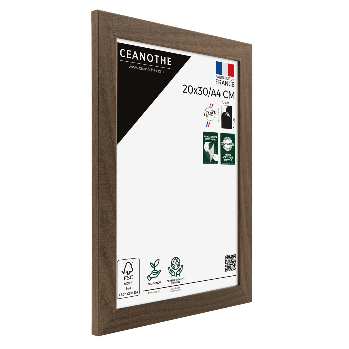 Cadre Photo Design En Bois Reconstitué Fsc ETERNEL marron, CEANOTHE