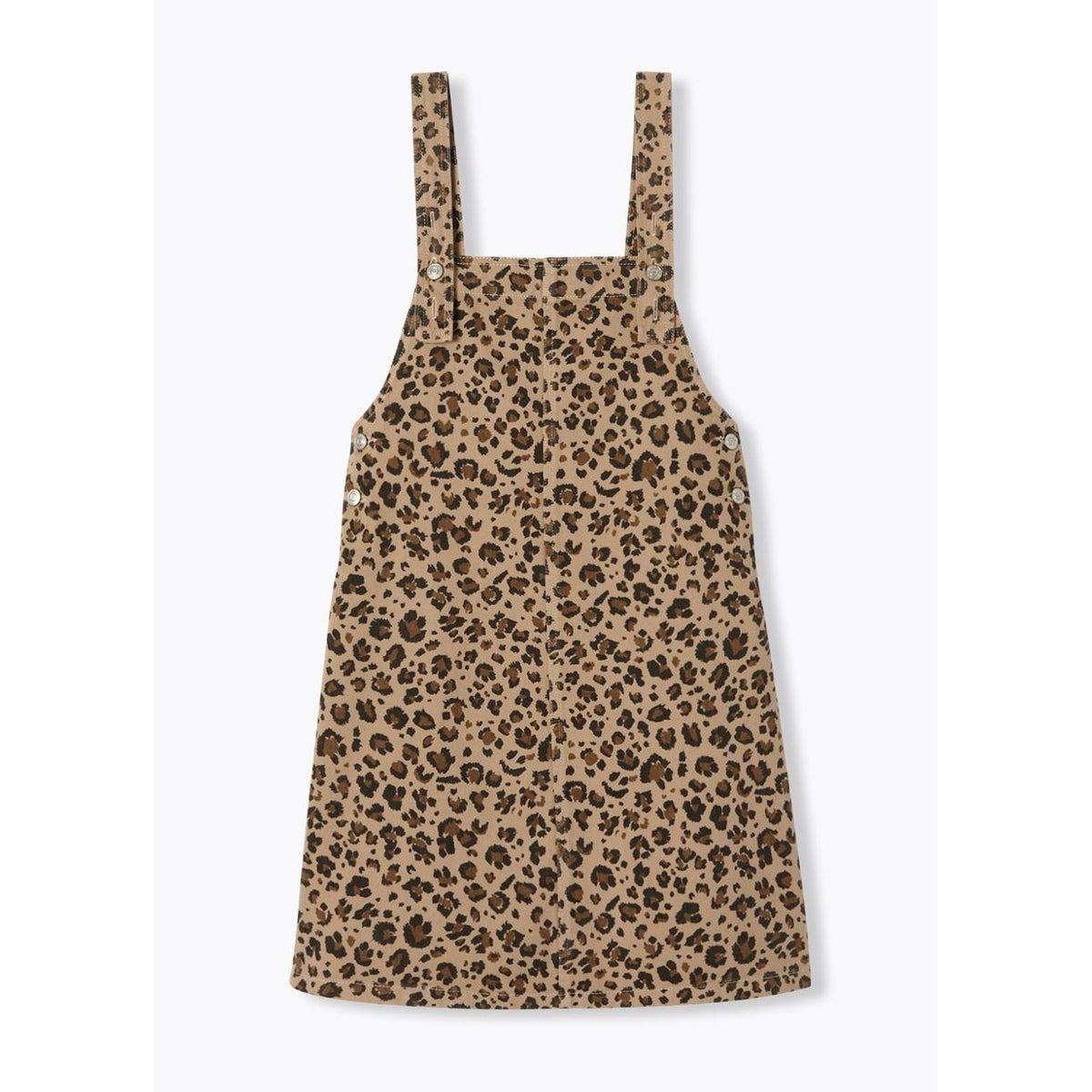 Robe-salopette léopard imprimé kaki, PROMOD