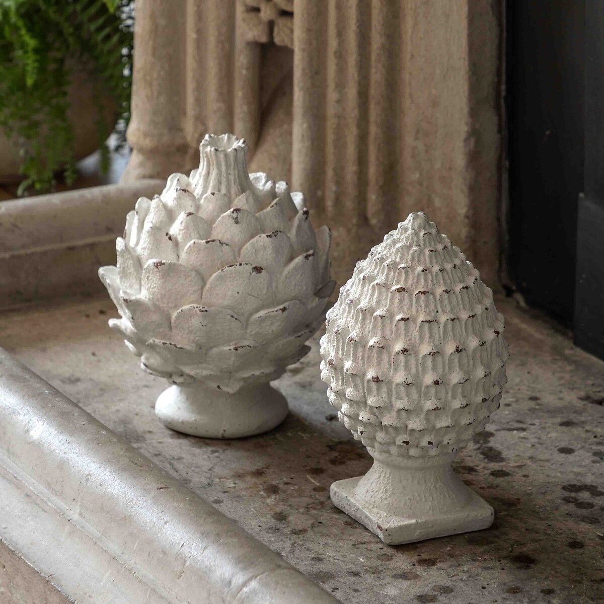 20cm Artichoke Sculpture Ornament white, ÉDITÉ