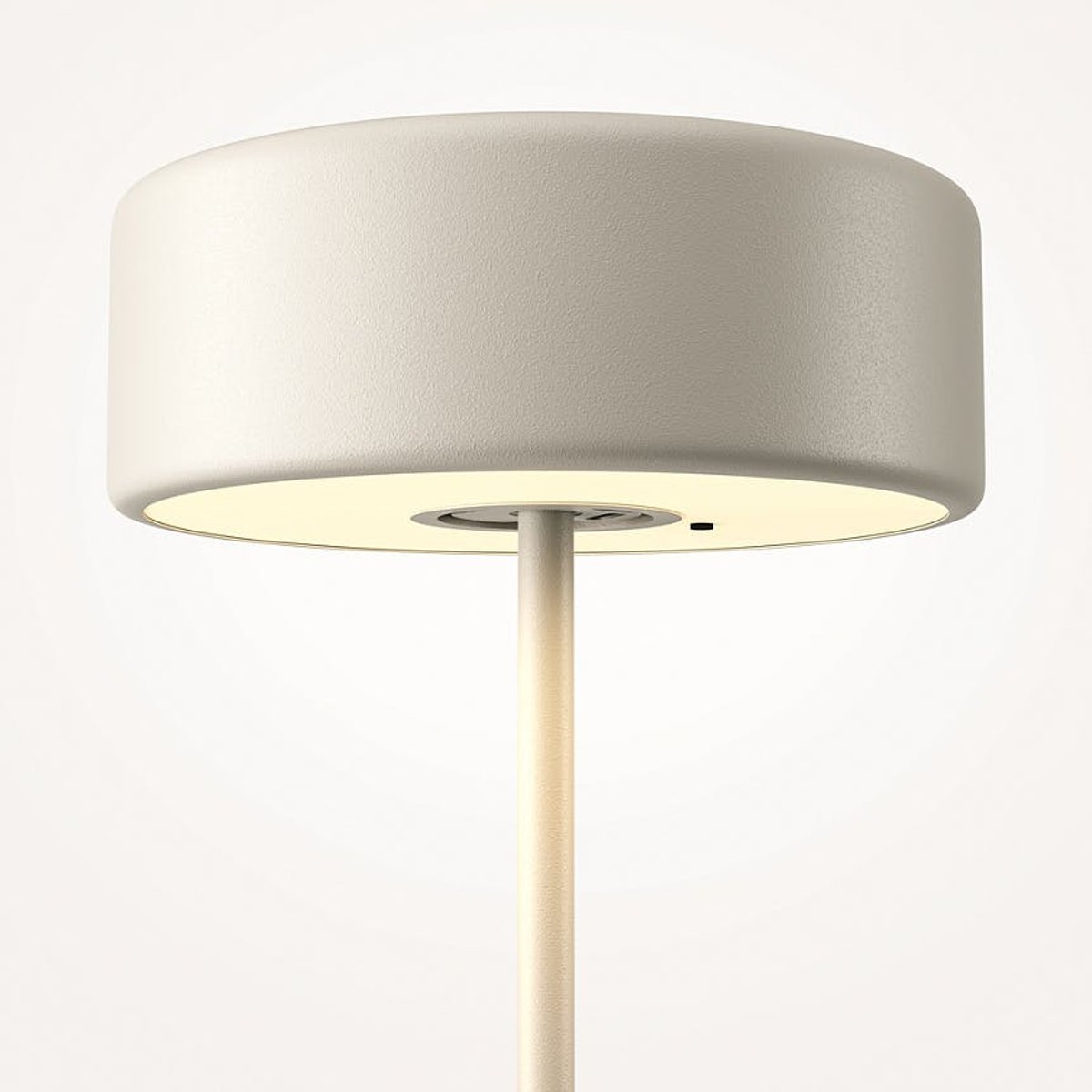 Lampe de table rechargeable en métal ALMA blanc, PIER IMPORT