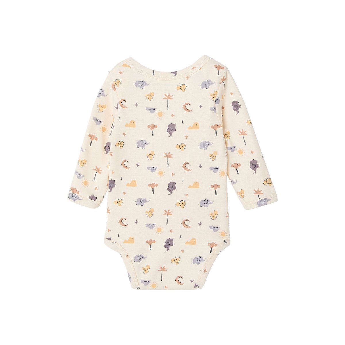 Lot de 5 bodies manches longues cappuccino, VERTBAUDET