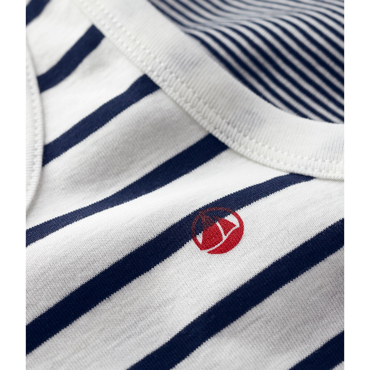 Pack of 2 Vest Tops blue striped/white, PETIT BATEAU