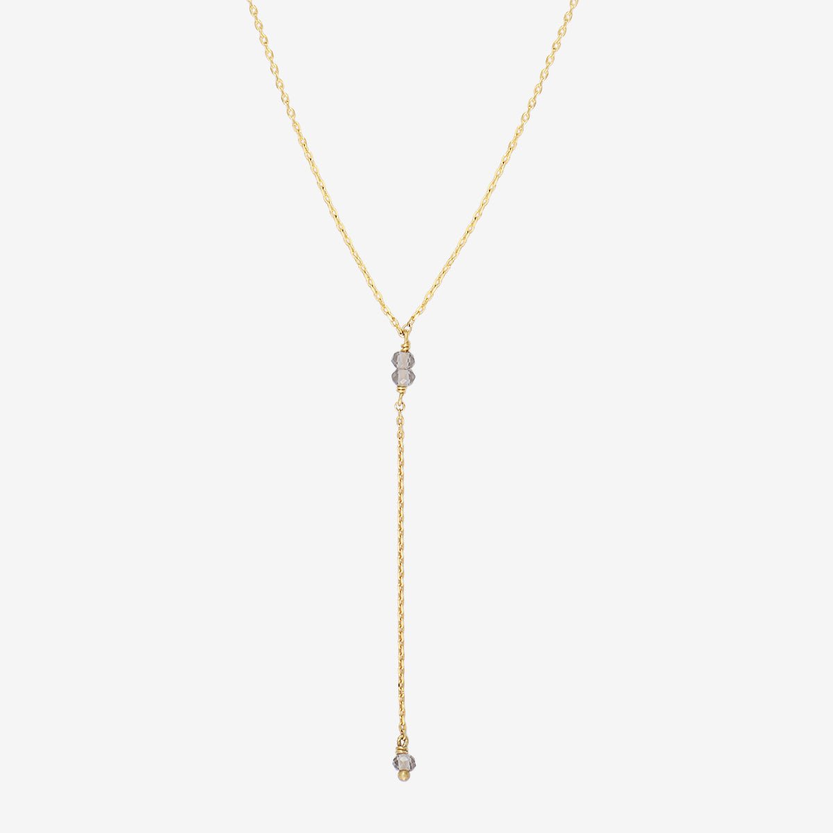 Collier doré cravate courte - venus brun, CAROLINE NAJMAN