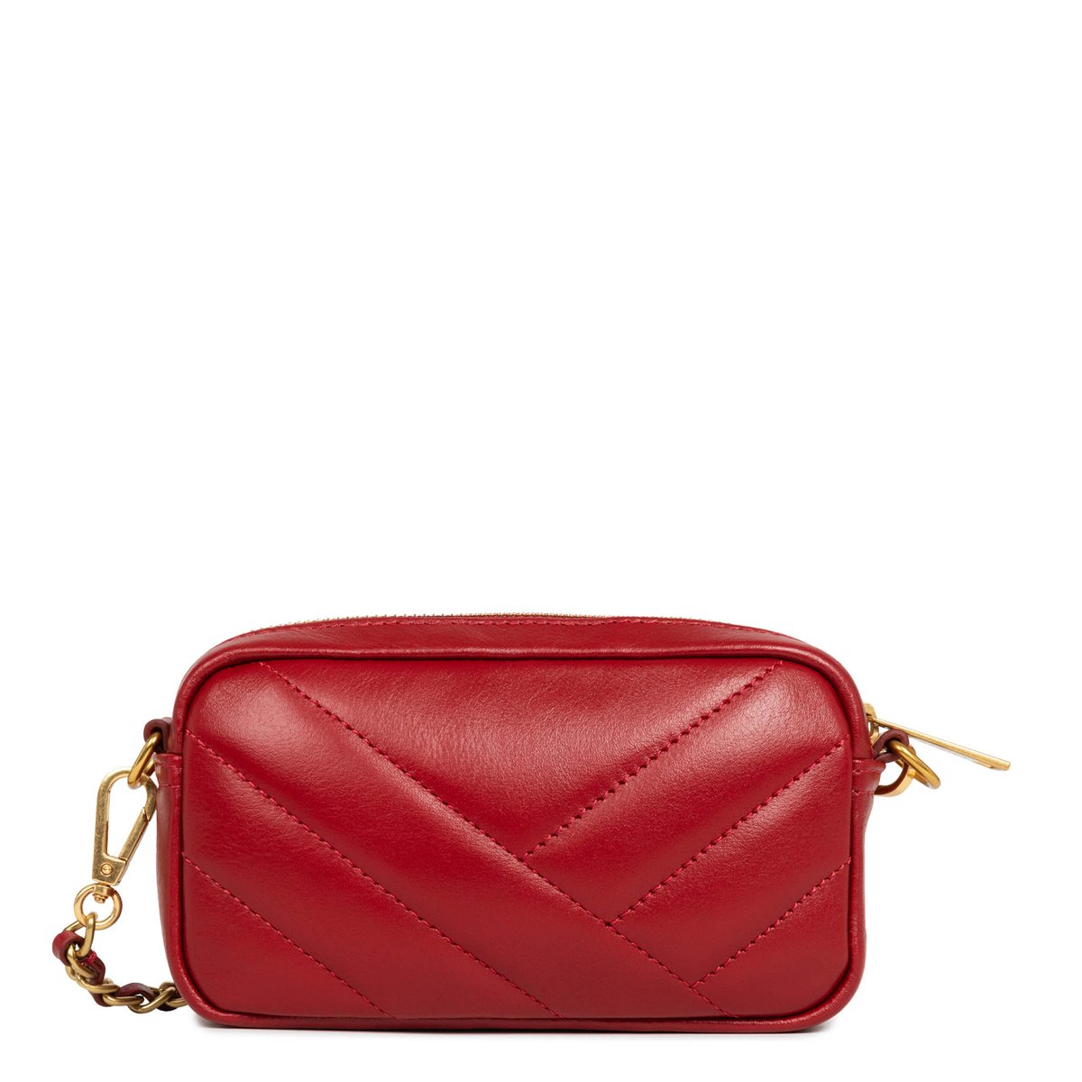 Mini pochette smartphone SOFT MATELASSÉ carmin, LANCASTER