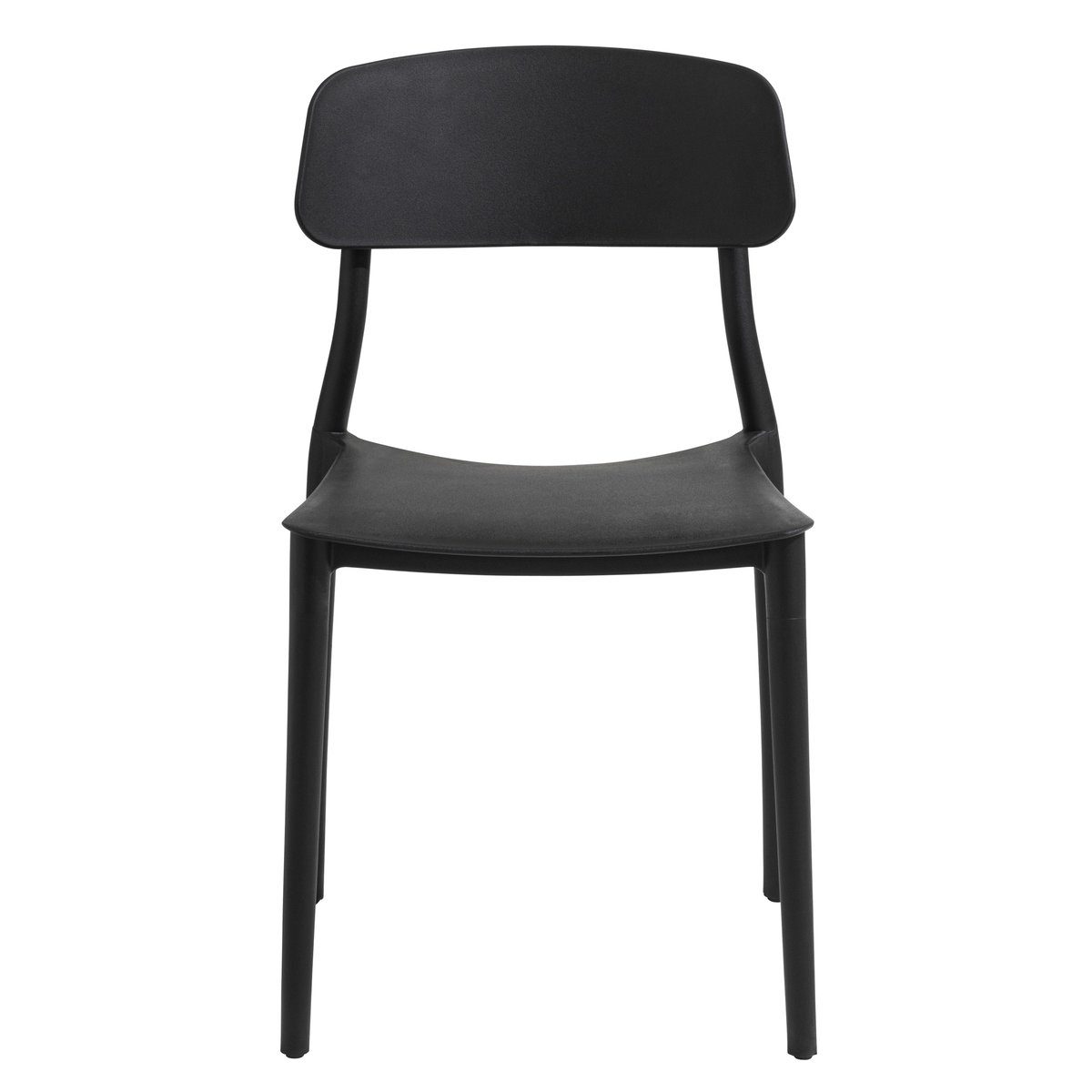 Lot de 2 chaises de jardin en polypropylène, SOFIA noir, OVIALA
