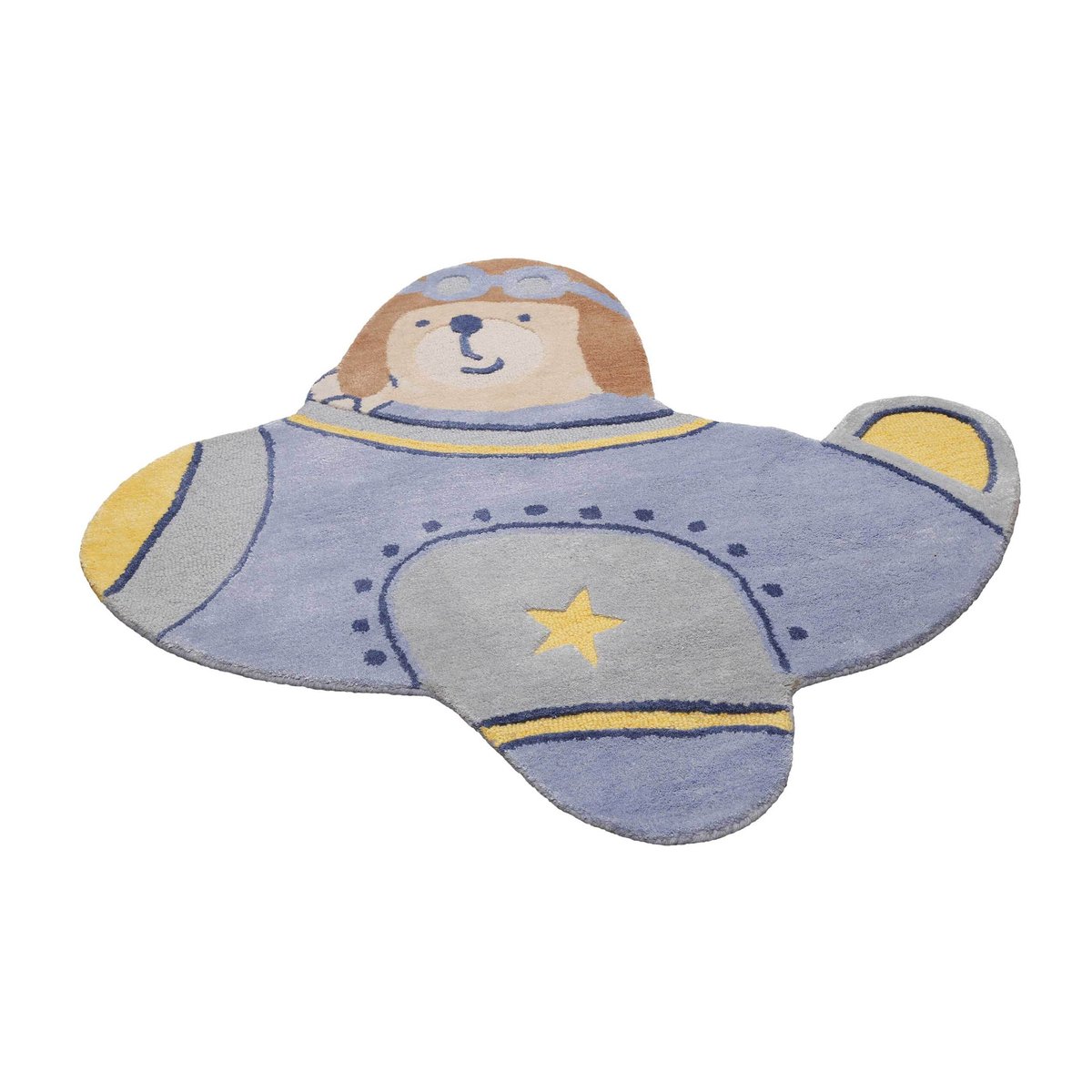 Tapis enfant aviateur pastel , ANTON bleu, SMART KIDS
