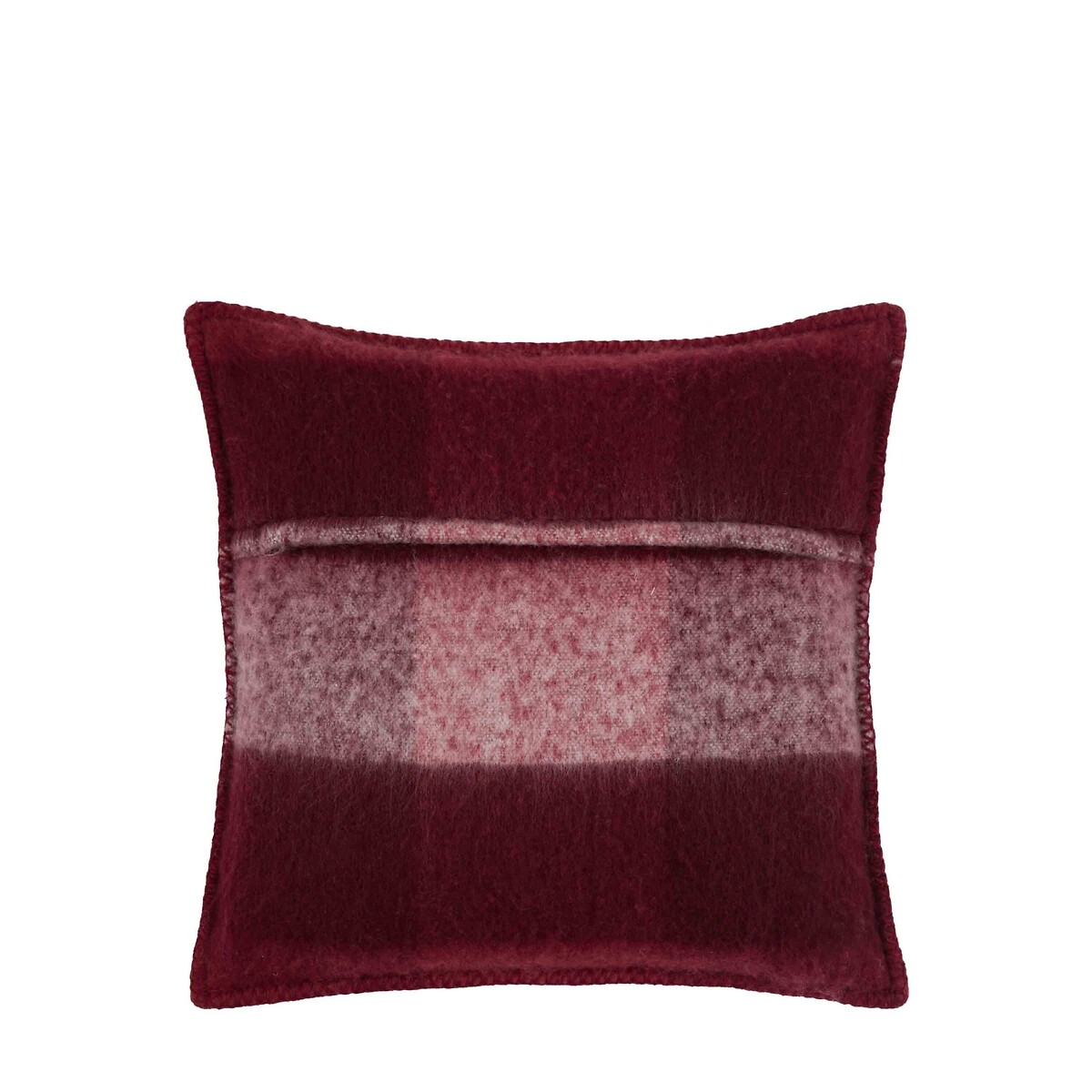 Check Faux Moira Cushion merlot, ÉDITÉ